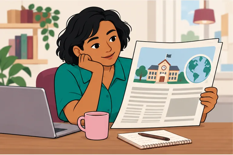 An editor notices an educational development in a news page.