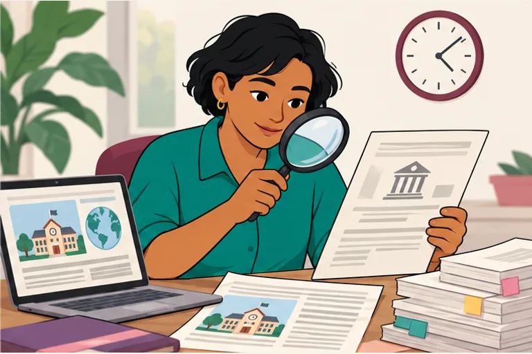 The editor compares the report with an original source document and checks its timing.