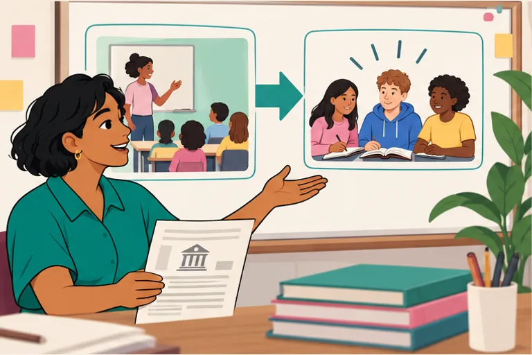 The editor connects a verified source with a classroom context and its learners.