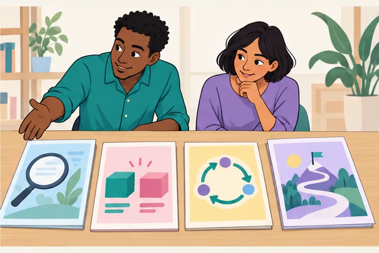 Editors lay out illustrated folios representing different editorial approaches.