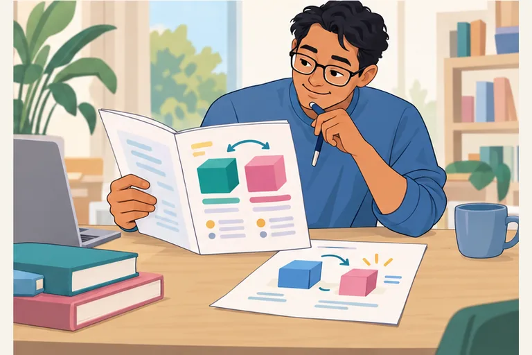 A reader explores an illustrated explanation and tries the idea in a new example.