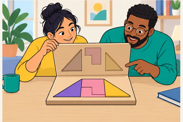 The learners uncover how the pieces relate to the puzzle outline.